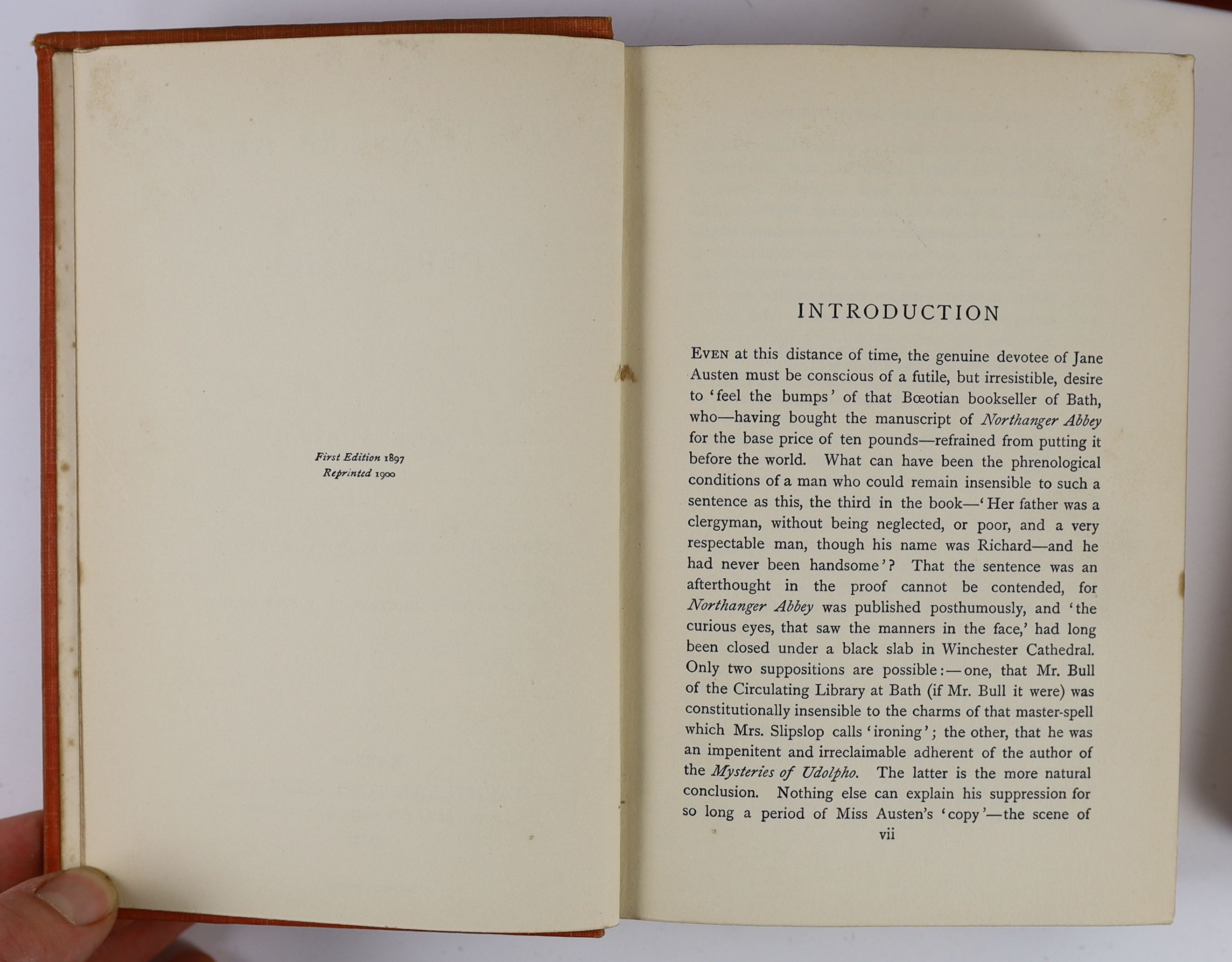 Austen, Jane - Macmillan's Illustrated Standard Novels, comprising: Sense and Sensibility; Emma; Mansfield Park; Northanger Abbey and Persuasion; i.e. 4 vols (ex 5 -without Pride and Prejudice); publisher's introductions